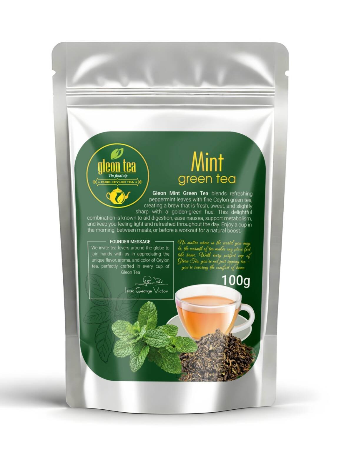 Green with Mint  Ceylon Tea